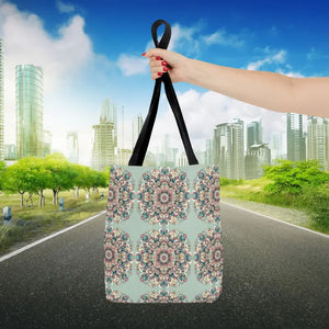 Stylish Mandala Tote Bag with Sturdy Black Cotton Handles - Dipaliz - Bags