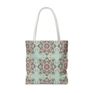Stylish Mandala Tote Bag with Sturdy Black Cotton Handles - Dipaliz - Bags