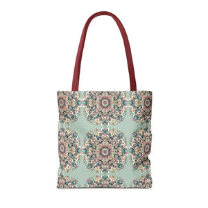 Stylish Mandala Tote Bag with Sturdy Black Cotton Handles - Dipaliz - Bags