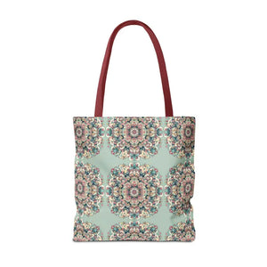 Stylish Mandala Tote Bag with Sturdy Black Cotton Handles - Dipaliz - Bags