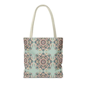 Stylish Mandala Tote Bag with Sturdy Black Cotton Handles - Dipaliz - Bags