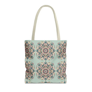 Stylish Mandala Tote Bag with Sturdy Black Cotton Handles - Dipaliz - 16’’ × / Beige - Bags