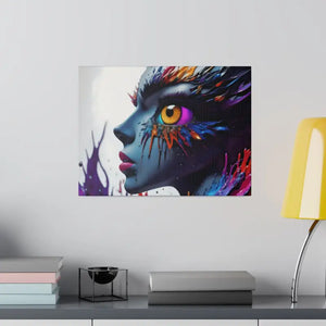Paint Splash Woman’s Face Matte Canvas Modern Wall Art - Dipaliz - Posters Prints & Visual Artwork