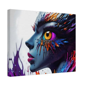 Paint Splash Woman’s Face Matte Canvas Modern Wall Art - Dipaliz - Posters Prints & Visual Artwork