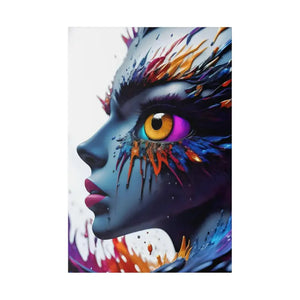 Paint Splash Woman’s Face Matte Canvas Modern Wall Art - Dipaliz - 16″ x 24″ (vertical) / 0.75’’ - Posters Prints &