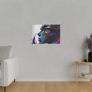 Paint Splash Woman’s Face Matte Canvas Modern Wall Art - Dipaliz - Posters Prints & Visual Artwork