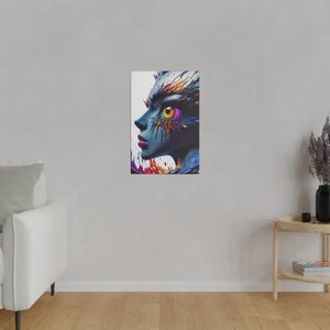Paint Splash Woman’s Face Matte Canvas Modern Wall Art - Dipaliz - Posters Prints & Visual Artwork