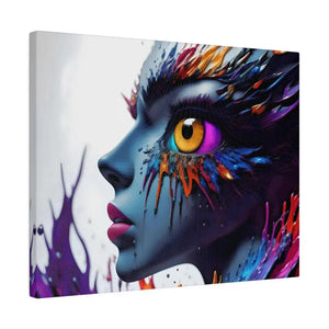 Paint Splash Woman’s Face Matte Canvas Modern Wall Art - Dipaliz - Posters Prints & Visual Artwork