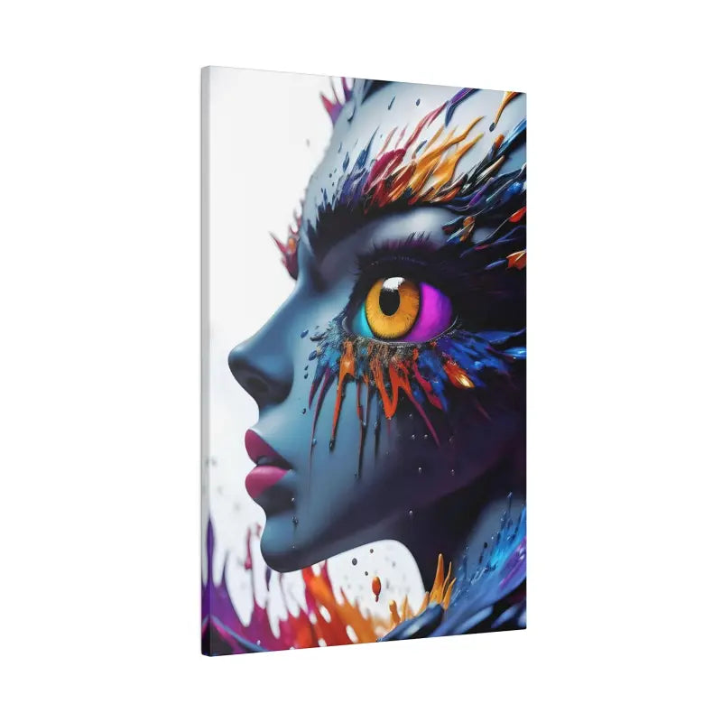 Color Burst Matte Canvas: Unleash Vibrant Paint Splashes Everywhere! - Canvas