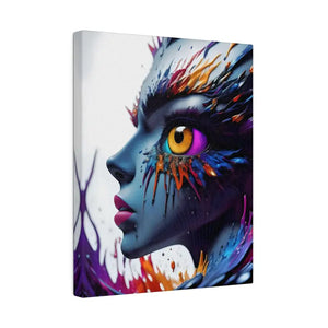 Paint Splash Woman’s Face Matte Canvas Modern Wall Art - Dipaliz - Posters Prints & Visual Artwork