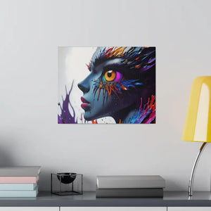 Paint Splash Woman’s Face Matte Canvas Modern Wall Art - Dipaliz - Posters Prints & Visual Artwork