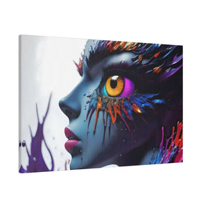 Paint Splash Woman’s Face Matte Canvas Modern Wall Art - Dipaliz - Posters Prints & Visual Artwork
