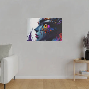 Paint Splash Woman’s Face Matte Canvas Modern Wall Art - Dipaliz - Posters Prints & Visual Artwork