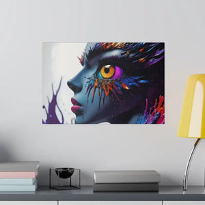 Paint Splash Woman’s Face Matte Canvas Modern Wall Art - Dipaliz - Posters Prints & Visual Artwork
