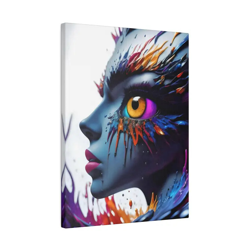 Color Burst Matte Canvas: Unleash Vibrant Paint Splashes Everywhere! - Canvas