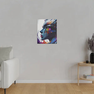 Paint Splash Woman’s Face Matte Canvas Modern Wall Art - Dipaliz - Posters Prints & Visual Artwork