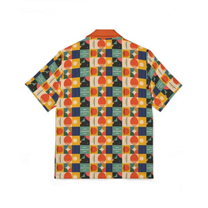 Button Shirt - Men’s Hawaiian Camp Vibrant All-over Print - Dipaliz