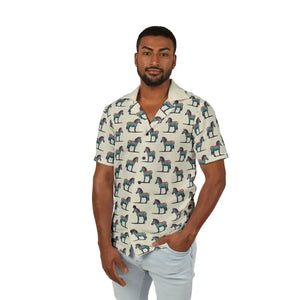 Hawaiian Camp Shirt Linen Texture Bold Island Style - Dipaliz - Shirts