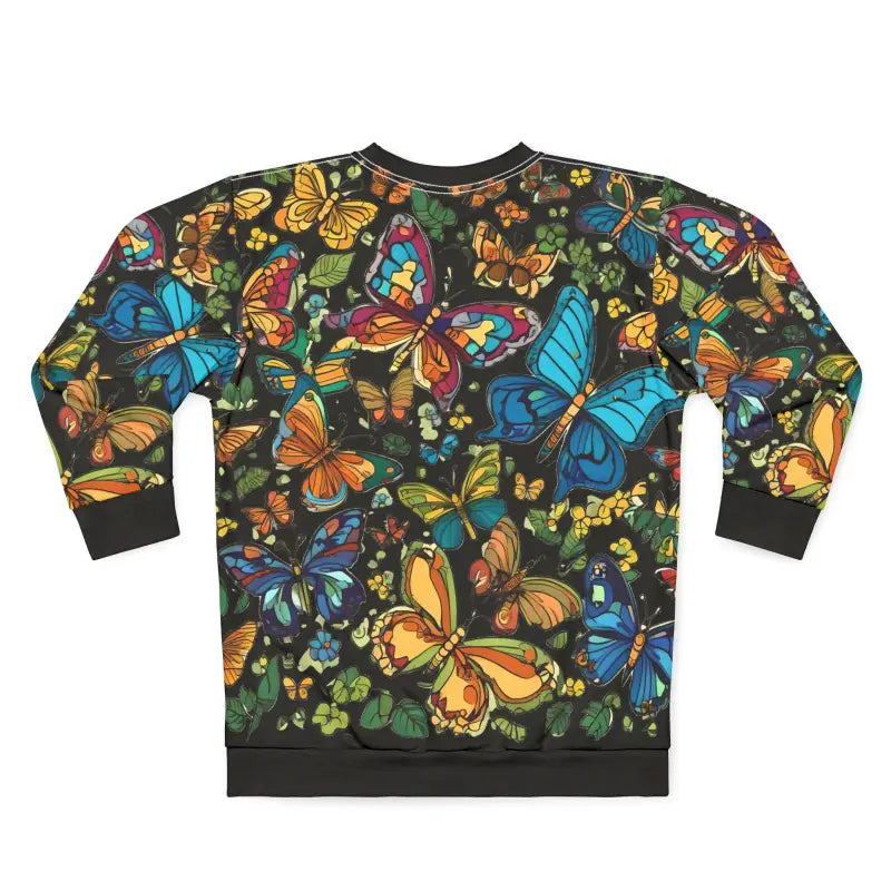 Multi Colored Butterflies Crewneck Sweatshirt: Vibrant & Cozy - All Over Prints