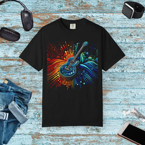 Unisex Garment-dyed T-shirt for Vibrant Music Lovers - Dipaliz - Black / s - T-shirts