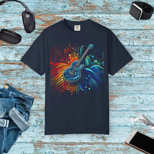 Unisex Garment-dyed T-shirt for Vibrant Music Lovers - Dipaliz - Navy / s - T-shirts