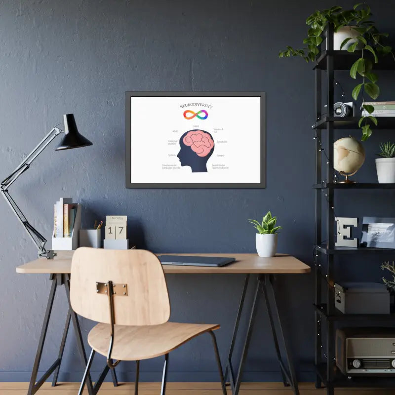 Vibrant Neurodivergent Framed Paper Posters for your Space - Poster