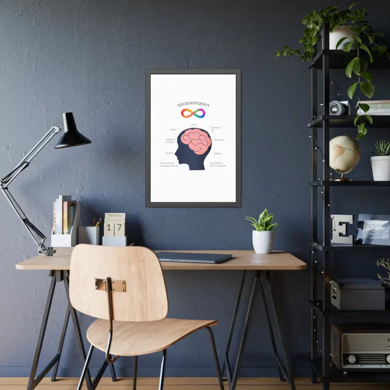 Vibrant Neurodivergent Framed Paper Posters for your Space - Poster