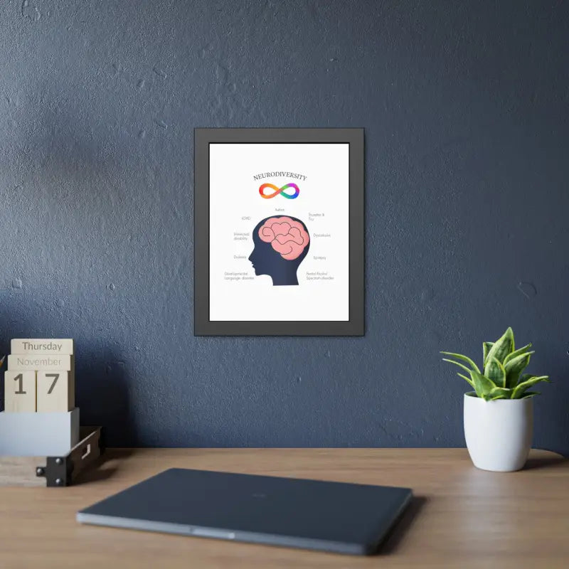 Vibrant Neurodivergent Framed Paper Posters for your Space - Poster