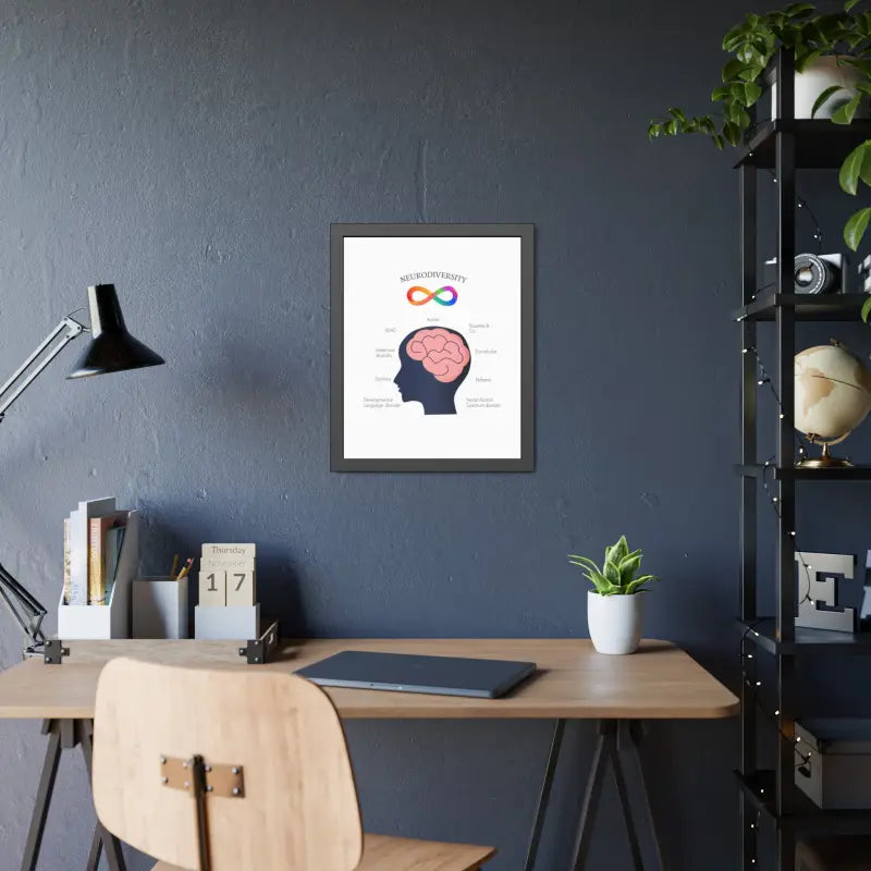 Vibrant Neurodivergent Framed Paper Posters for your Space - Poster