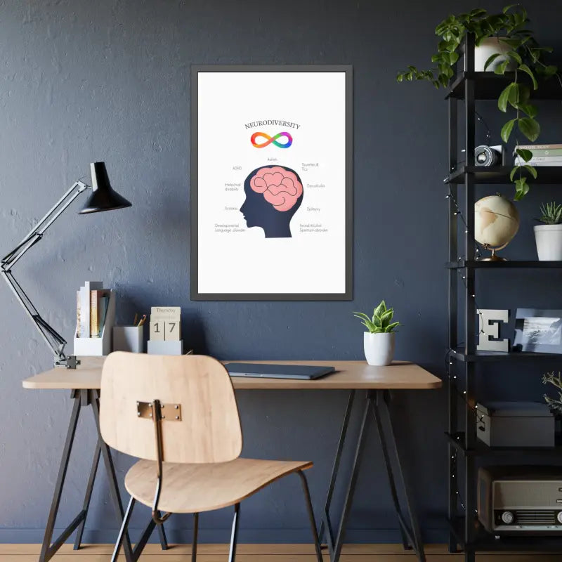 Vibrant Neurodivergent Framed Paper Posters for your Space - Poster