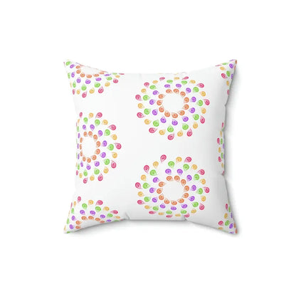 Bold and Cozy: Colorful Geometric Polyester Square Pillow - 16’’ × Home Decor