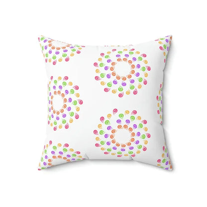 Bold and Cozy: Colorful Geometric Polyester Square Pillow - 18’’ × Home Decor