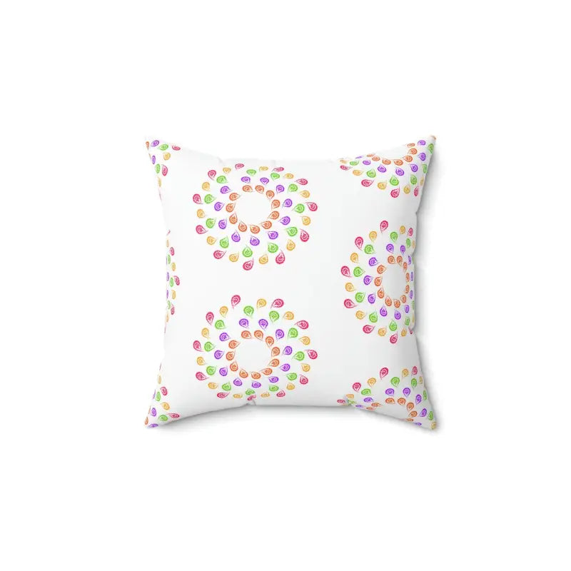 Bold and Cozy: Colorful Geometric Polyester Square Pillow - Home Decor