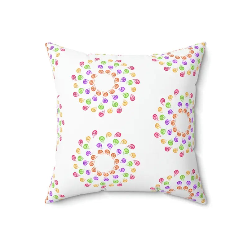 Bold and Cozy: Colorful Geometric Polyester Square Pillow - Home Decor