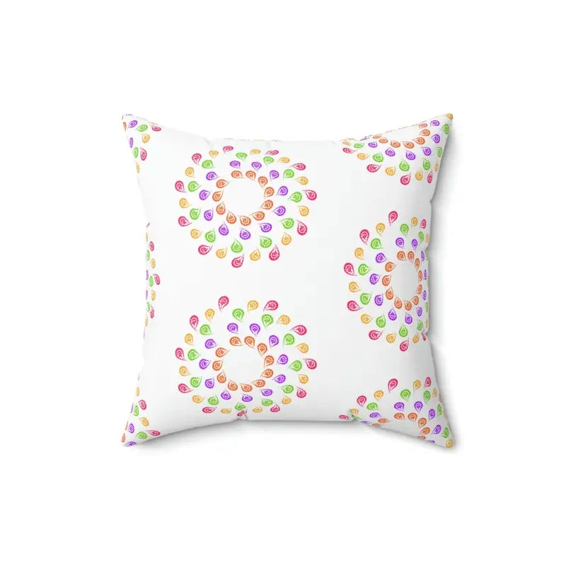 Bold and Cozy: Colorful Geometric Polyester Square Pillow - Home Decor