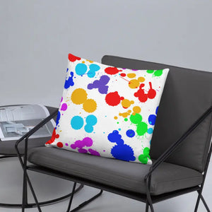 Paint Splats Accent Pillow - Washable Cover Concealed Zipper - Dipaliz - Throw Pillows