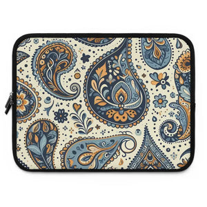Vibrant Paisley Laptop Sleeve Stylish Protection - Dipaliz - Black / 15’’ - Bags