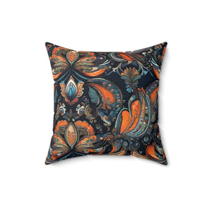 Vibrant Paisley Pattern Spun Polyester Square Pillow - Dipaliz - 16’’ × - Throw Pillows