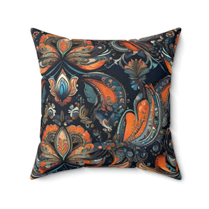 Vibrant Paisley Pattern Spun Polyester Square Pillow - Dipaliz - 20’’ × - Throw Pillows