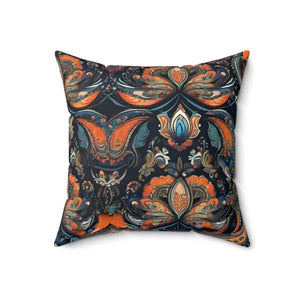 Vibrant Paisley Pattern Spun Polyester Square Pillow - Dipaliz - Throw Pillows