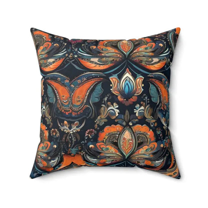 Vibrant Paisley Polyester Pillow: Bold Style for your Space - Home Decor