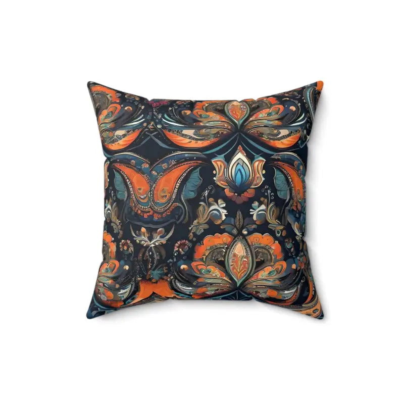 Vibrant Paisley Polyester Pillow: Bold Style for your Space - Home Decor