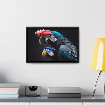 Vibrant Parrot Birds Canvas in Horizontal Frame for Home Decor