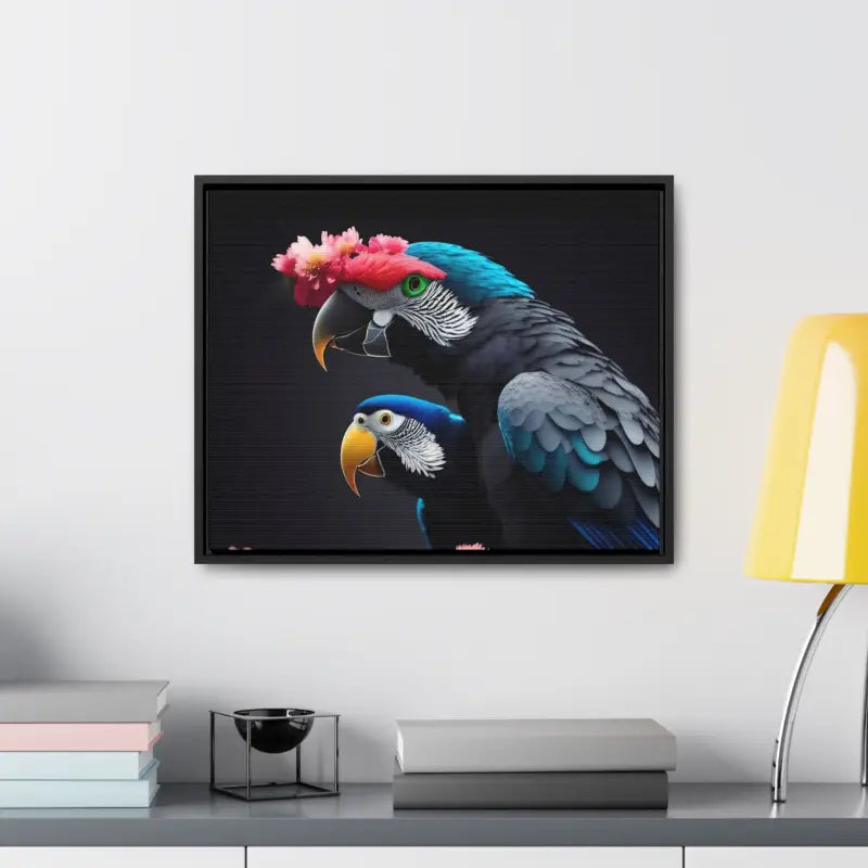 Vibrant Parrot Birds Canvas in Horizontal Frame for Home Decor