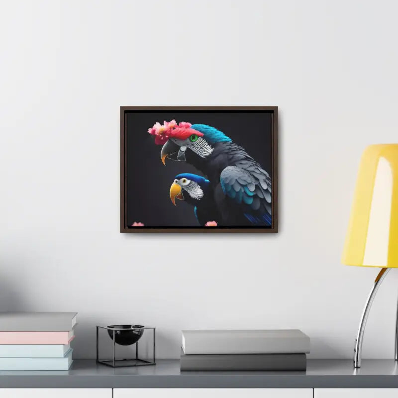 Vibrant Parrot Birds Canvas in Horizontal Frame for Home Decor