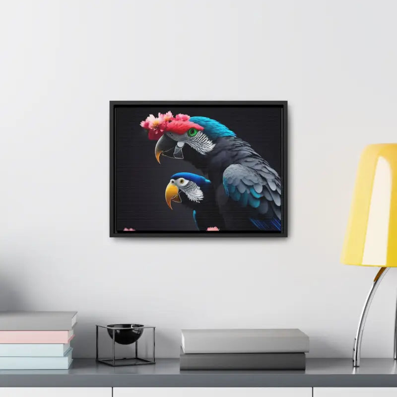 Vibrant Parrot Birds Canvas in Horizontal Frame for Home Decor