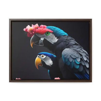 Vibrant Parrot Birds Canvas in Horizontal Frame for Home Decor