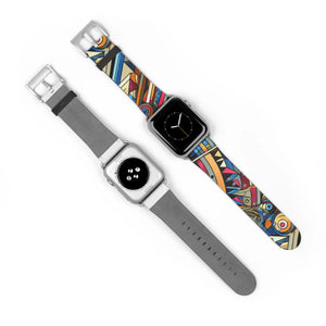 Vibrant Pattern Watch Band - Chic Faux Leather - Dipaliz - Bands