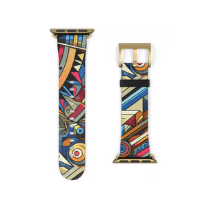 Watch Band - Vibrant Pattern Faux Leather Style - Dipaliz - Bands