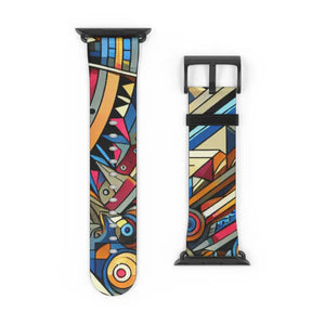 Watch Band - Vibrant Pattern Faux Leather Style - Dipaliz - Bands